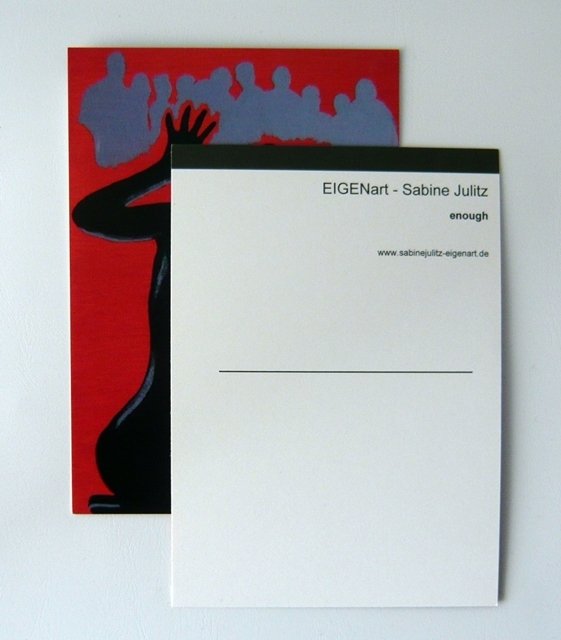 Kunst-Postkarte "Enough"