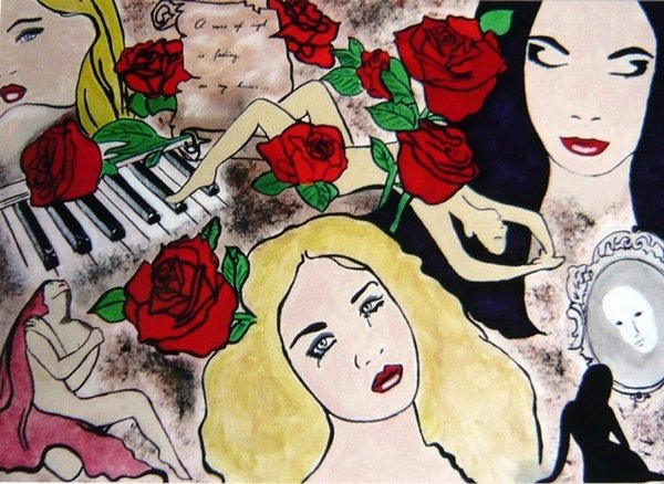 Kunst-Postkarte "Rose of sigh"